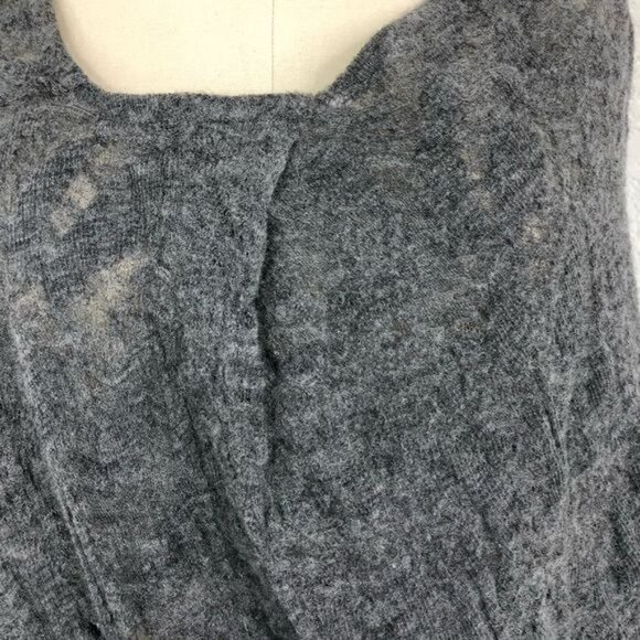 Yigal Azrouel Distressed Coccoon Dolman Batwing Wool Sweater - Picture 3 of 13